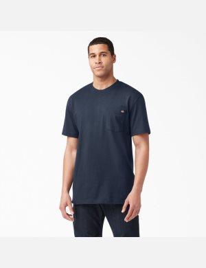 Tričko Dickies Krátké Sleeve Heavyweight Tmavě Blankyt | PUJLOSZ-09