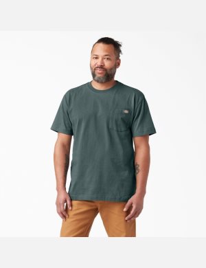 Tričko Dickies Krátké Sleeve Heavyweight Zelene | PYZUJCO-51