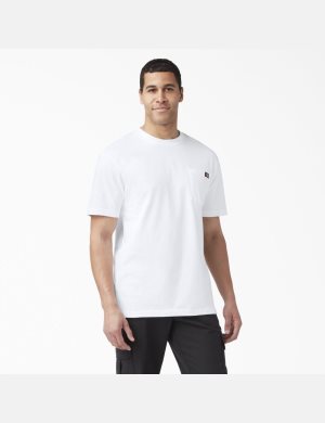 Tričko Dickies Krátké Sleeve Pocket Bílé | ORVGNJL-35