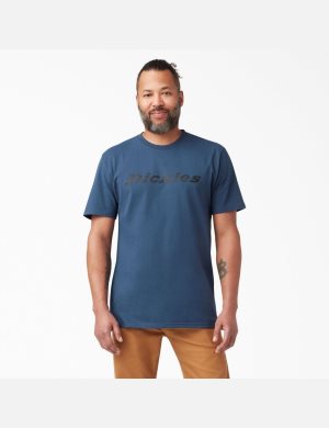 Tričko Dickies Krátké Sleeve Relaxed Fit Icon Grafická Blankyt | BNTRXHF-62