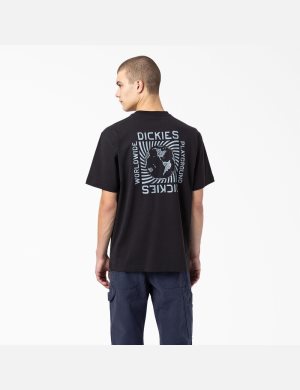Tričko Dickies Marbury Krátké Sleeve Černé | YEFUKIA-04