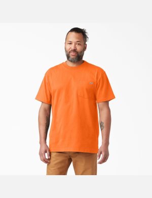 Tričko Dickies Neon Krátké Sleeve Heavyweight Světle Oranžové | DMHOSYJ-10