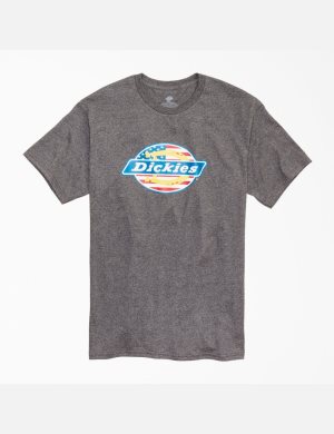 Tričko Dickies Ox Collar Flag Grafická Šedé | IYQRKPW-78