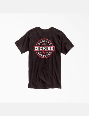 Tričko Dickies Quality Workwear Grafická Černé | OGSCNFJ-98