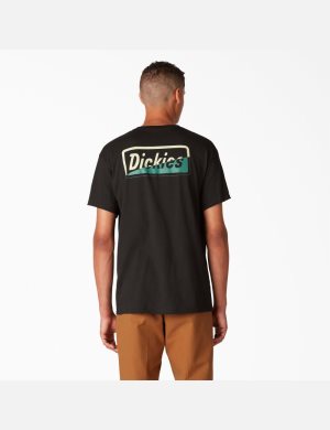 Tričko Dickies Skateboarding Split Grafická Černé | WFDYXUV-13